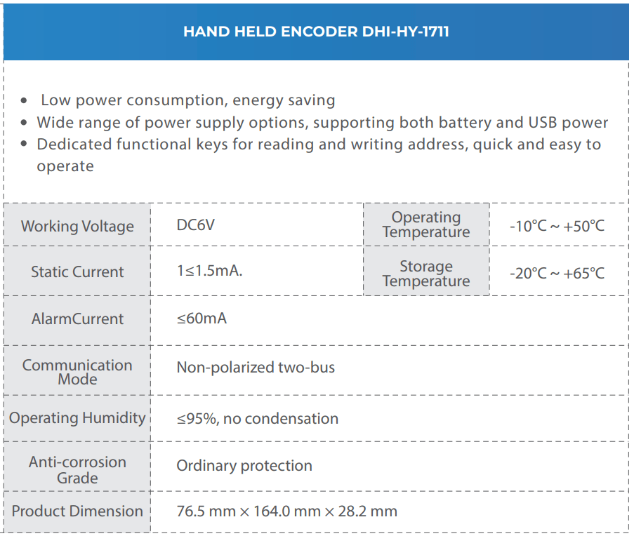 Hand Held Encoder Spesifikasi